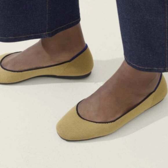Rothy’s The Square Toe Slip-On Flats Limited Edition Chai Size 9.5 NWOB - Picture 2 of 10